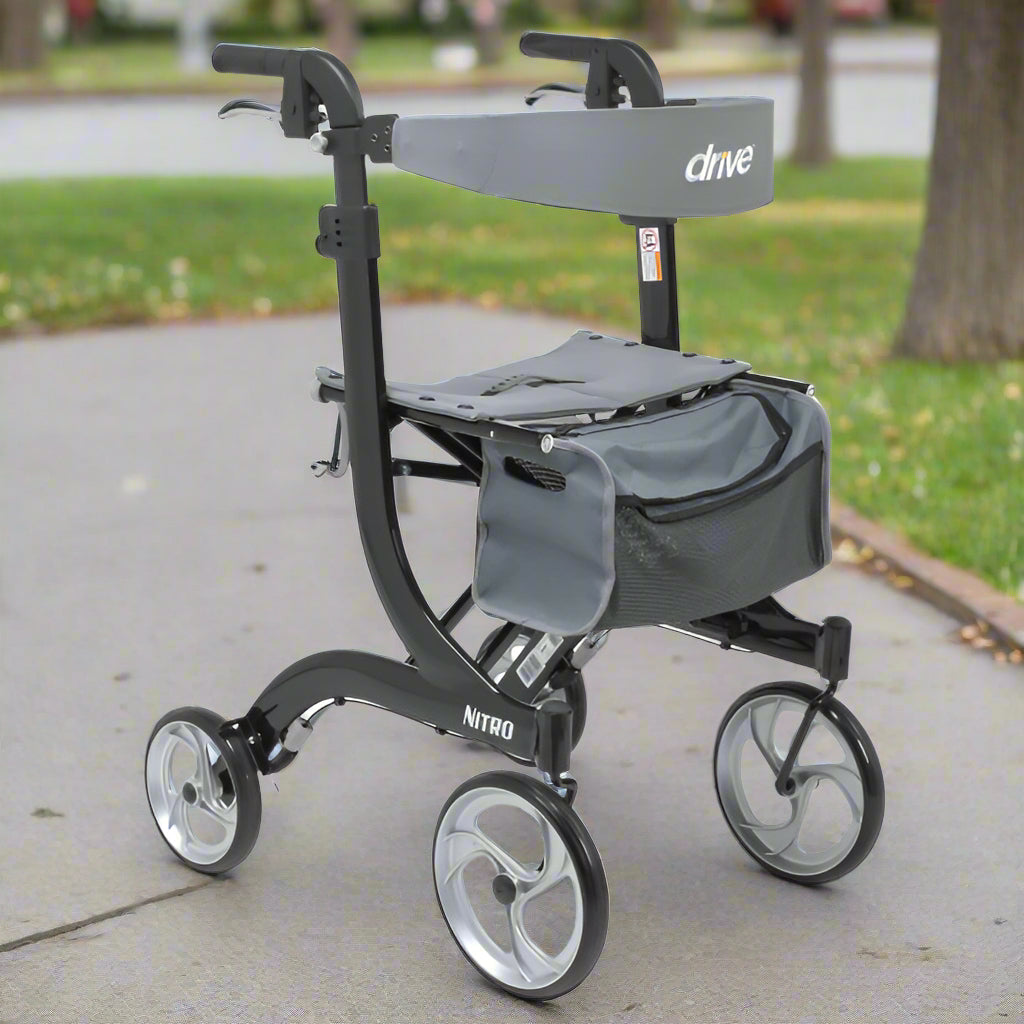 Nitro Aluminium Rollator, Tall Height, 10' Casters