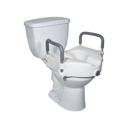 2-in-1 Locking erhöhter Toilettensitz mit werkzeuglosen abnehmbaren Armen