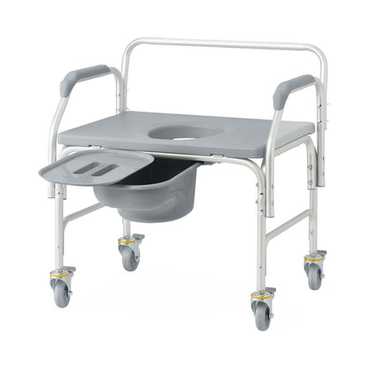Aluminium-Bariatrische Commode mit 4 Locking Casters