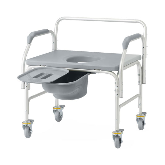 Aluminium-Bariatrische Commode mit 4 Locking Casters
