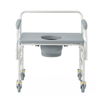 Aluminium-Bariatrische Commode mit 4 Locking Casters