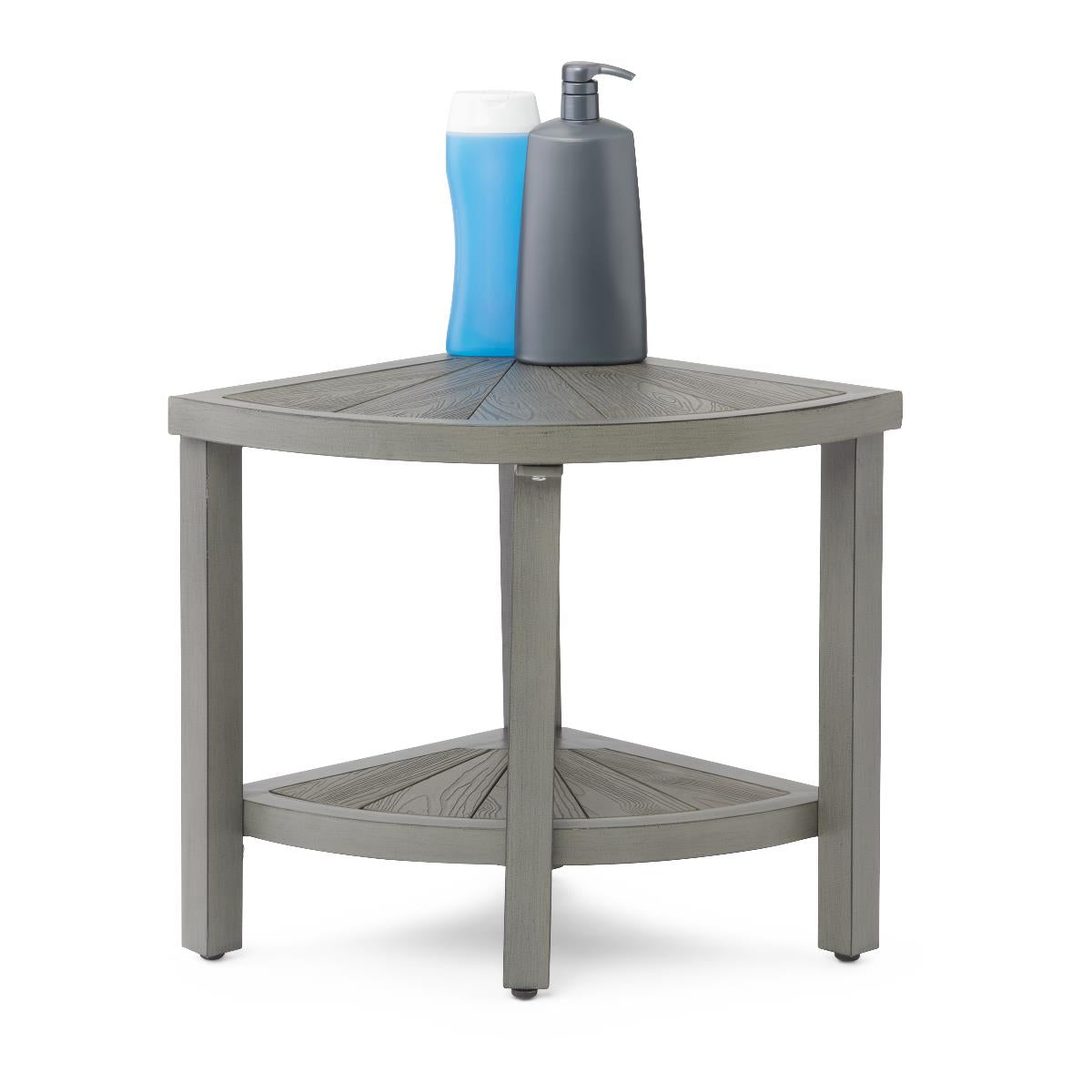 Corner Aluminium und Faux Wood Badebank