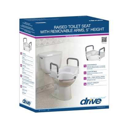 2-in-1 Locking erhöhter Toilettensitz mit werkzeuglosen abnehmbaren Armen