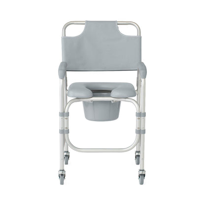 Aluminium gepolsterter Duschstuhl Commode mit 4 Sperrrollen