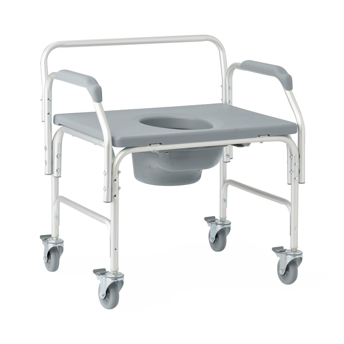 Aluminium-Bariatrische Commode mit 4 Locking Casters
