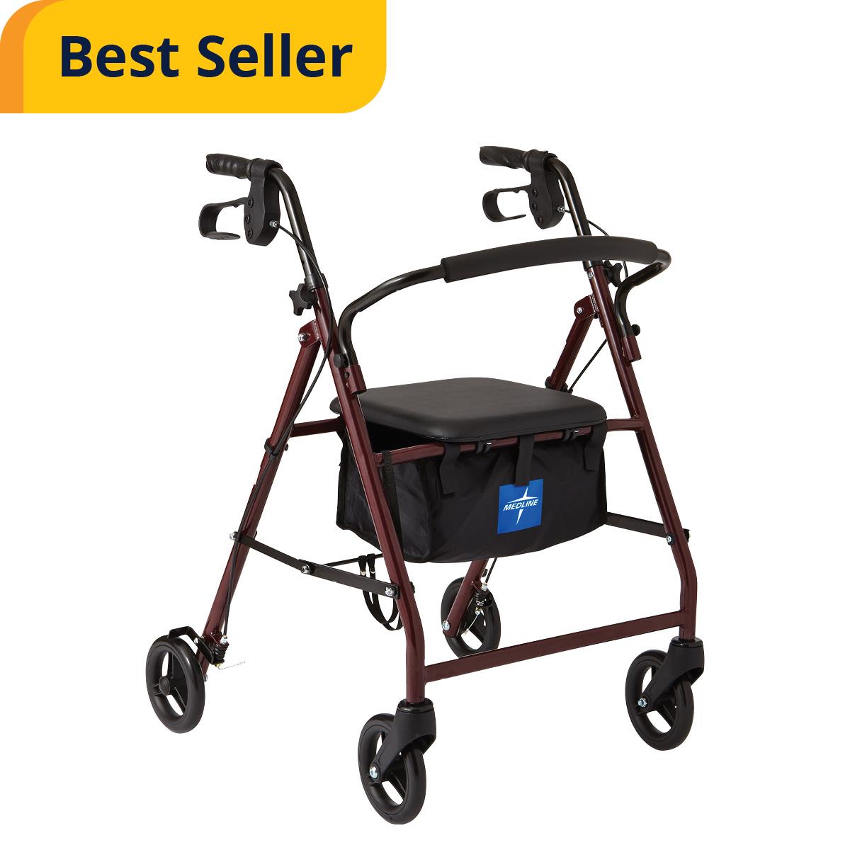 Medline Basic Steel Rollators 6' Räder