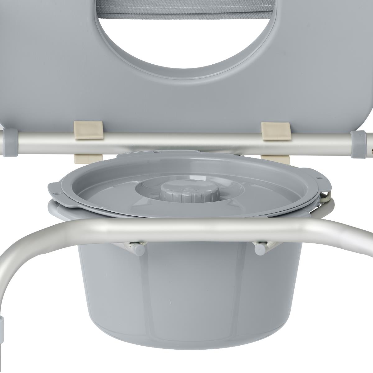 Aluminium gepolsterter Duschstuhl Commode mit 4 Sperrrollen