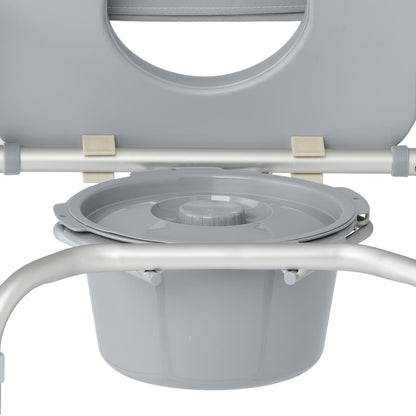 Aluminium gepolsterter Duschstuhl Commode mit 4 Sperrrollen