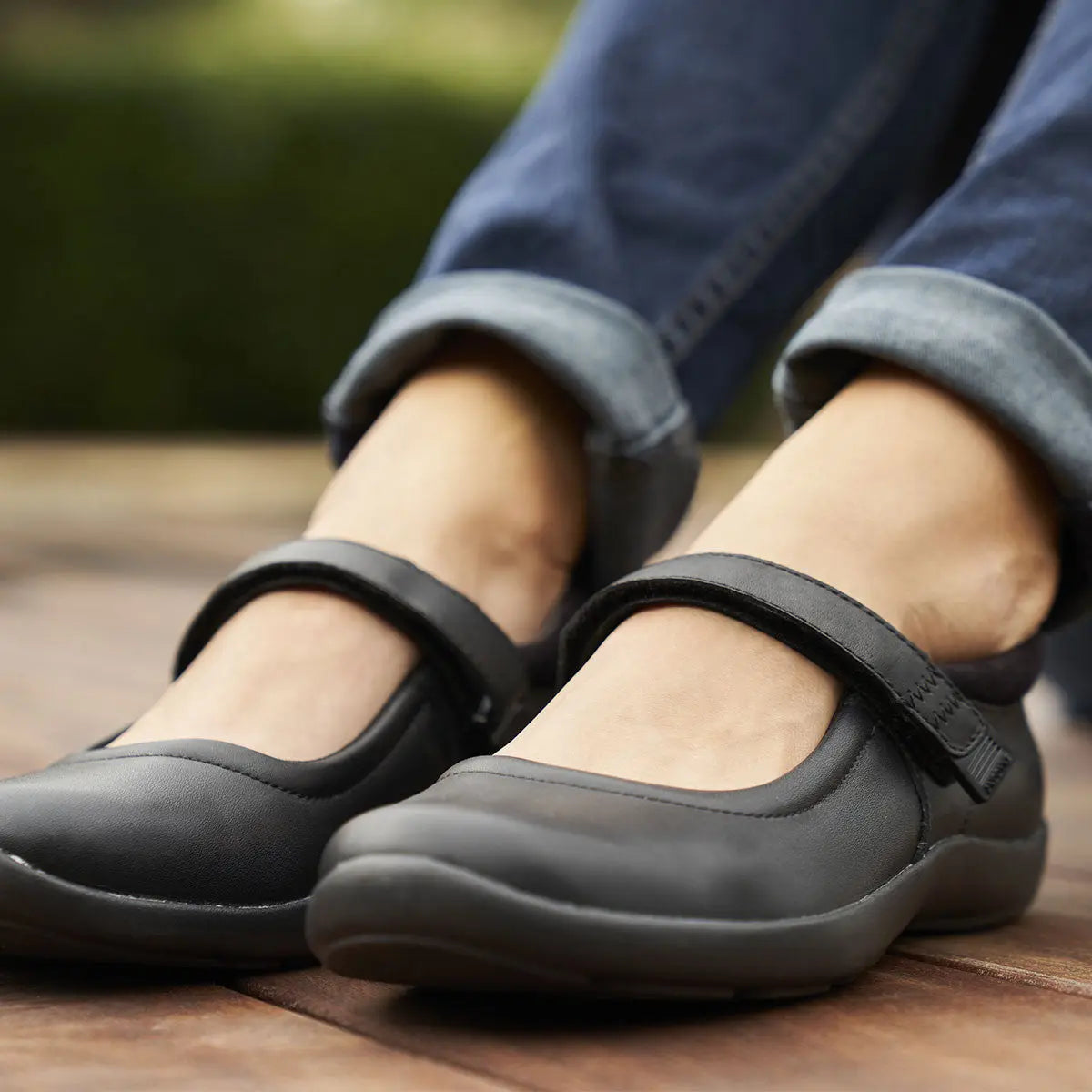 No. 33 Casual Mary Jane Stretch - Black Stretch (Deutsche Ausgabe)
